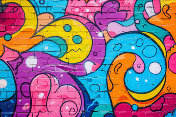 Obraz premium colorful graffiti art design bright background 