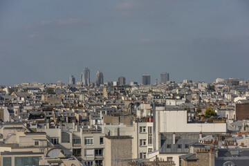 Naklejka premium Paris, France - 05 09 2024: The Centre Pompidou: Panoramic View of Paris from the rooftop of The Centre Pompidou building.