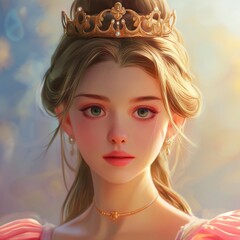 Una princesa con una actitud muy seria y desafiante