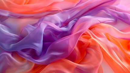 Fototapeta premium A colorful piece of fabric with purple and orange stripes