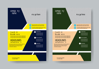 New Flyer Template Design Vector 