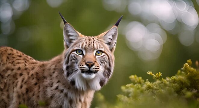 The lynx is a predator that inhabits the boreal forests and mountains of Europe, Asia and North America.