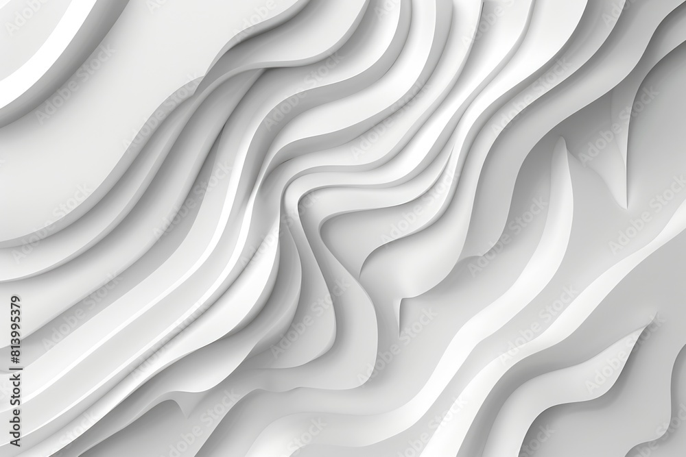 Poster A white background with elegant wavy lines, suitable for various design projects