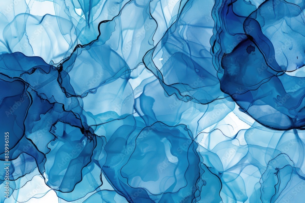 Poster a close up of a bunch of blue bubbles. ideal for various design projects