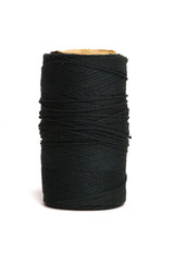 Black color skein thread isolated on the white background.
