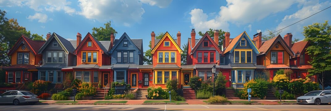 Visualize the impact of urban development and gentrification on real estate markets with changing neighborhood dynamics and property values over time.