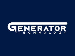 Web letter G in generator technology logo