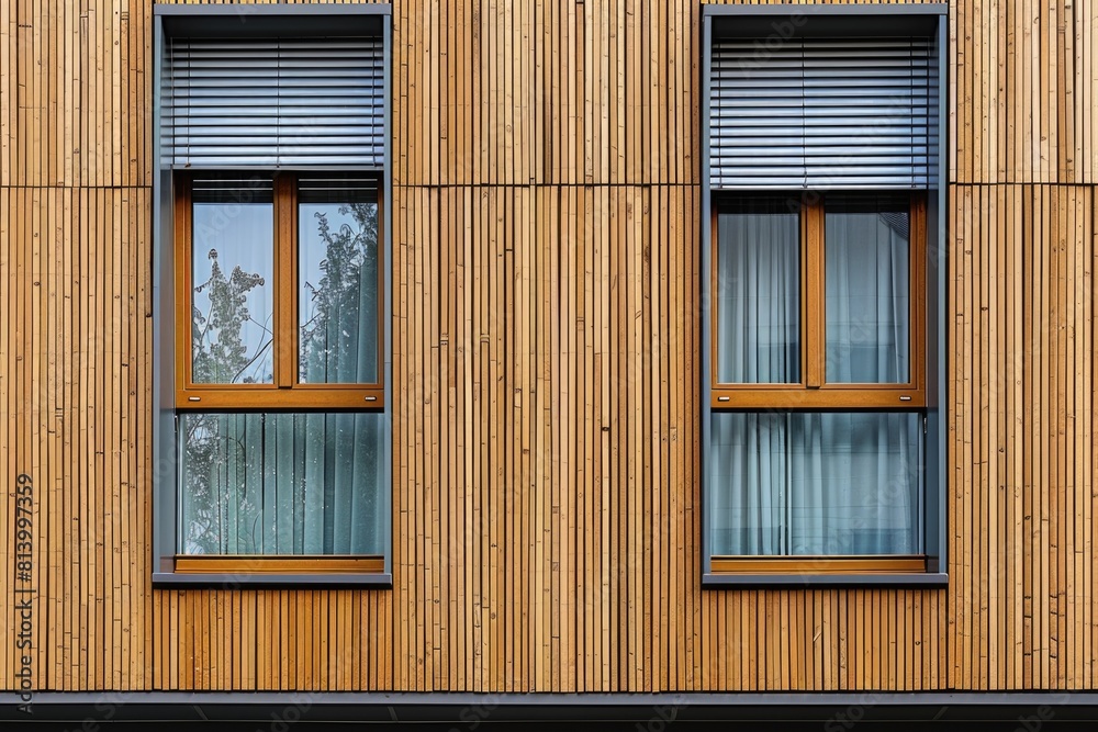 Aufkleber Two windows placed side by side, suitable for various architectural concepts