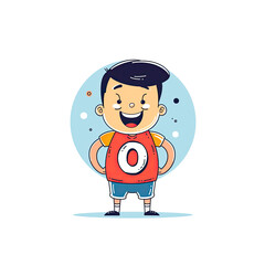 A Cartoon Character With The Letter, Cartoon Illustration
