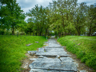 Ruins of Roman and early Byzantine city of Nikopolis ad Istrum. Archaeological reserve 'Nicopolis ad Istrum'. Veliko Tarnovo. Bulgaria.
