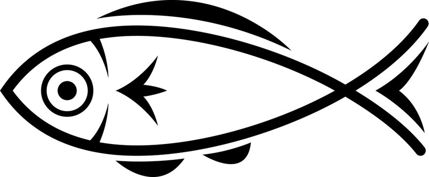recommend clip art: Abstract decorative, stylized fish illustration.
