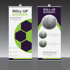 Roll up banner design template, vertical, corporate background, pull up design,  vector, abstract geometric background, modern x-banner and flag-banner,rectangle size.