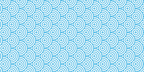 Overlapping Pattern Minimal diamond geometric waves spiral and abstract circle wave line. blue color seamless tile stripe geometric create retro square line backdrop pattern background.