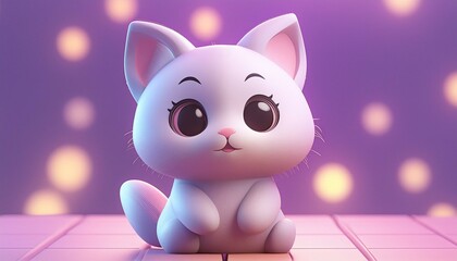 Gato 3d Kawaii