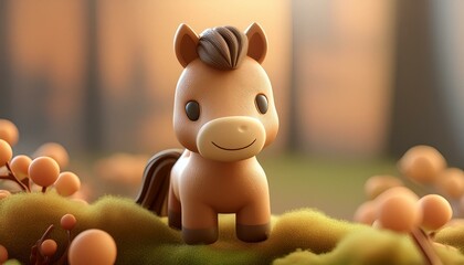 Cavalo 3d Kawaii