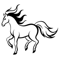 horse silhouette vector illustration
