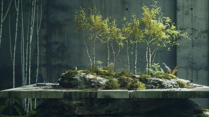 Bonsai tree mini forest