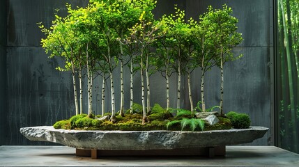 Bonsai tree mini forest