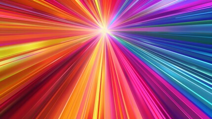 Fototapeta premium Vibrant radial rainbow gradient background