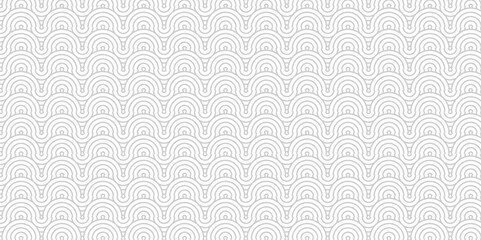Overlapping Pattern Minimal diamond geometric waves spiral and abstract circle wave line. White and gray creative seamless tile stripe geometric create retro square line backdrop pattern background.