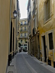 Béziers, May 2024: Visit the magnificent city of Béziers in Occitanie. 
Street photos - View of the colorful houses