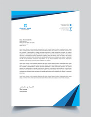 Vector clean simple corporate a4 letterhead layout for print