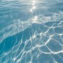 Blue sea water surface. Reflection of sunlight on the water surface. Abstract background for design.