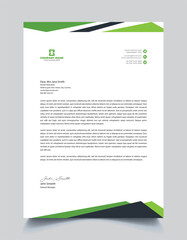 Vector clean simple corporate a4 letterhead layout for print