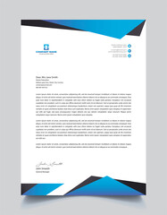 Vector clean simple corporate a4 letterhead layout for print
