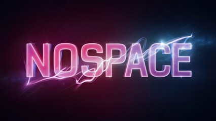 Neon 3D image of nospace