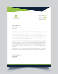 Vector clean simple corporate a4 letterhead layout for print