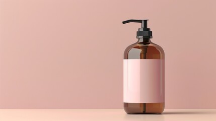 Fototapeta premium Shampoo bottle mockup. You get to make it your own by tweaking the label design.
