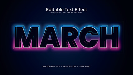 Month 3D Editable text effect.