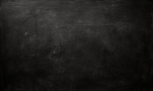 Textured blackboard surface with scratch marks, ideal for educational backgrounds, school-related designs. Realistic, black school board texture.
