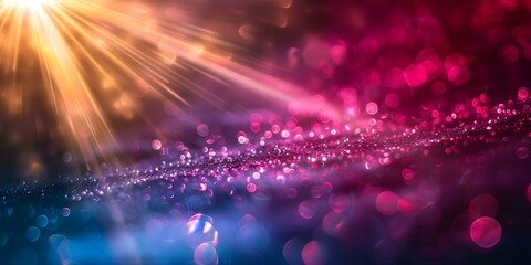 Enhancing Light Transitions with Golden Lens Flare Overlay on Black Background. Concept Landscape Photography, Digital Art, Light Effects, Visual Enhancement, Creative Editing