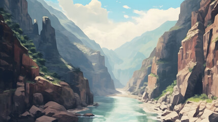 Gorge Views Watercolor