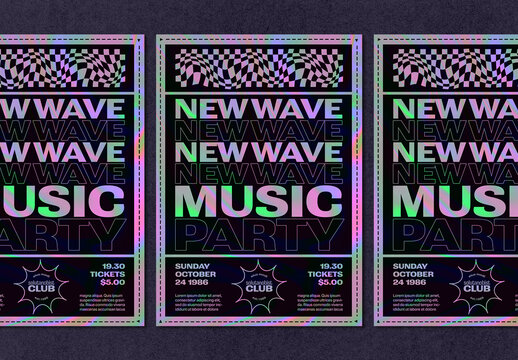 Holo Event Poster Layout Design Concept