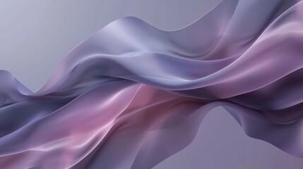 Obraz premium 3D grey reflective glow silk satin fashion luxury soft relaxing background with curves and copy space for web advertising business