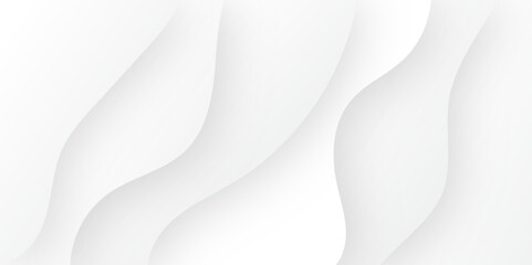  Abstract white paper wave background and abstract gradient and white wave curve lines banner background design. White wave modern abstract background design. space style. white background.
