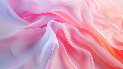 Obraz premium 3D light gradient pink silk satin shiny fashion luxury background with gradient for web advertising technology branding