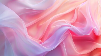 Obraz premium 3D light gradient pink silk satin shiny fashion luxury background with gradient for web advertising technology branding