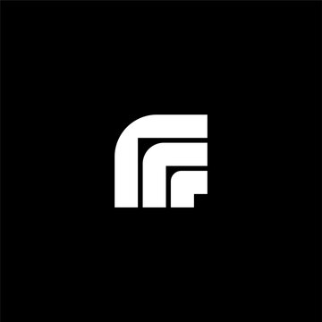 Abstract letter F or FF or FFF logo concpet vector icon