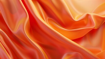 Obraz premium 3D fashion gold orange wavy silk background with shiny glow texture