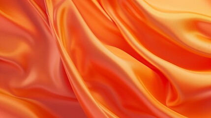 Obraz premium 3D fashion gold orange wavy silk background with shiny glow texture