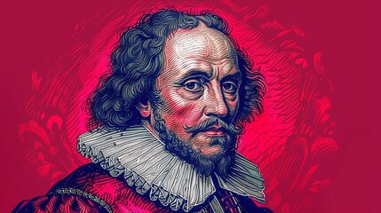 Shakespearean Stature: Compelling Portrait of the Legendary Playwright