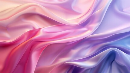 Obraz premium 3D pink silk satin shiny fashion luxury background with gradient for web advertising technology branding