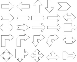 set of arrows Icons isolated on white background flat vector illustration vector arrows on white background arrows set