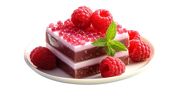 Loganberries and a loganberry slice with a transparent background.