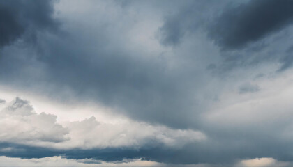 Obraz premium Dramatic sky with dark clouds before a thunder-storm
