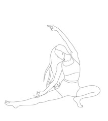 vector of young woman doing yoga exercises.
perfect vector collection
